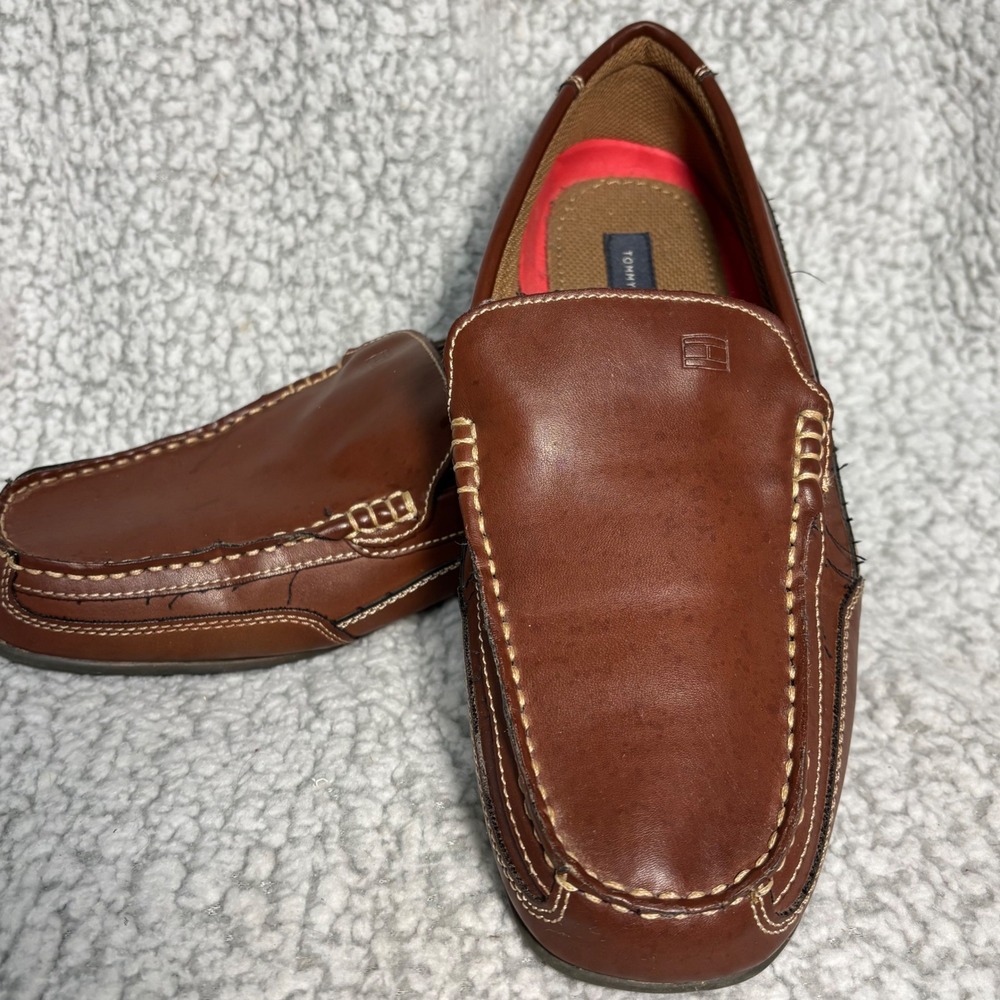 Tommy Hilfiger Mens Dathan Brown Loafers Driving Shoes Wide Width 9W TMDATHAN-SC - Picture 2 of 8